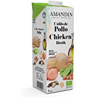 AMANDIN Caldo de Pollo - Paquete de 6 x 1000 ml - Total: 6000 ml